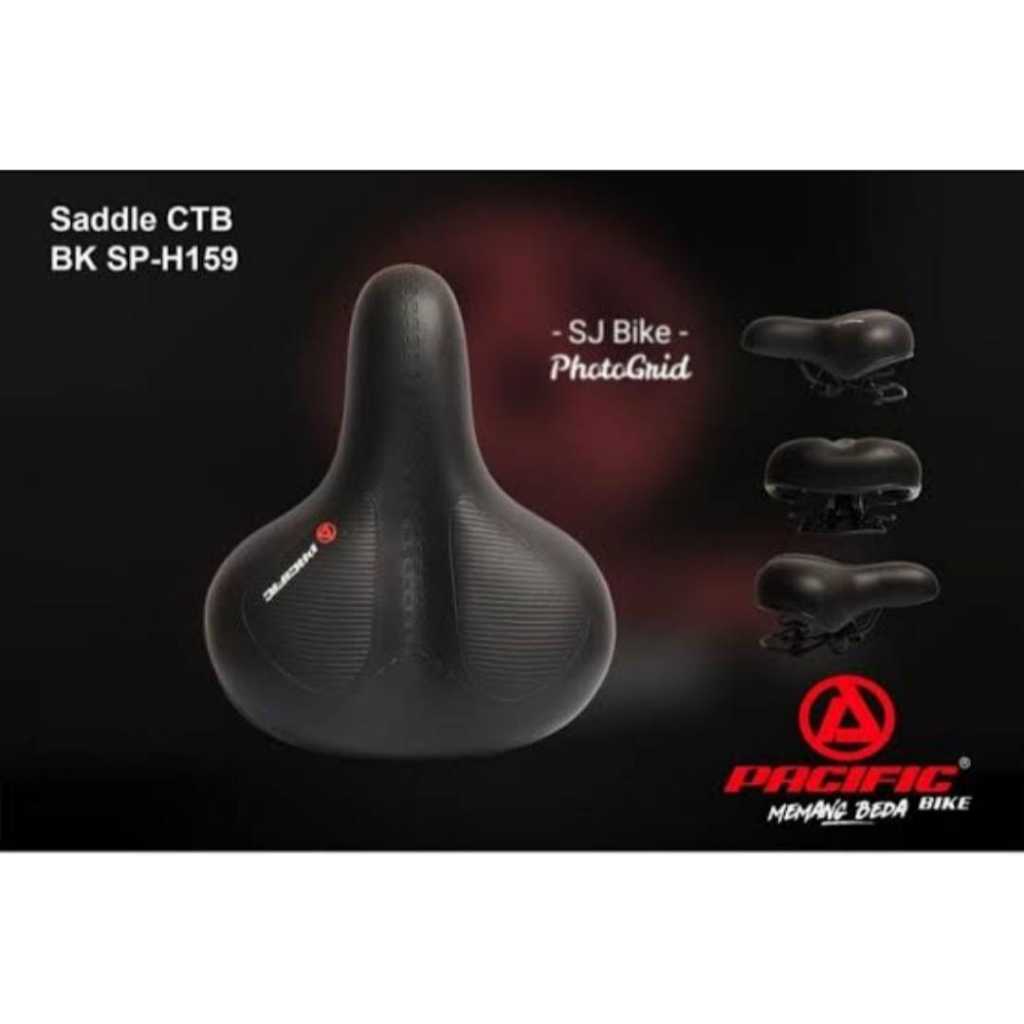 Sadel Sepeda Empuk Spring Shock Absorber - Merk PACIFIC - Sadel Sepeda Lipat - Sadel Sepeda Listrik 