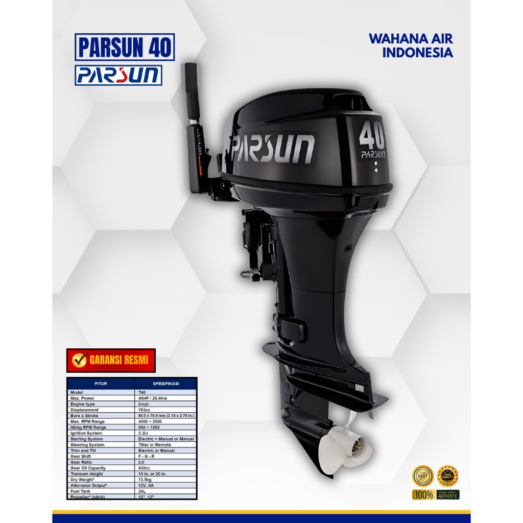 BERGARANSI 40PK MESIN  TEMPEL PARSUN OUTBOARD