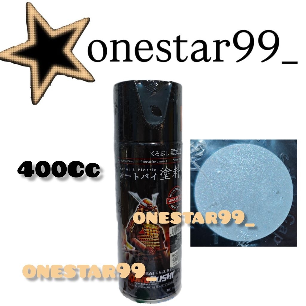 Pilok Pilox Pylox Cat Samuraipaint Silky White Y31008 Putih Metalik Glossy Samurai Spray Paint 400cc