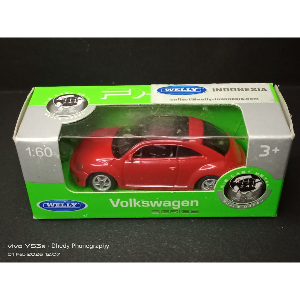 Welly Volkswagen Series VW New Beetle Merah