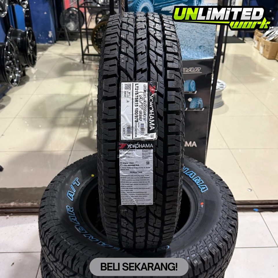 BAN MOBIL IMPORT YOKOHAMA GEOLANDAR A/T G015 UKURAN 215 75 R15 UNTUK JIMNY KATANA FEROZA TERMURAH