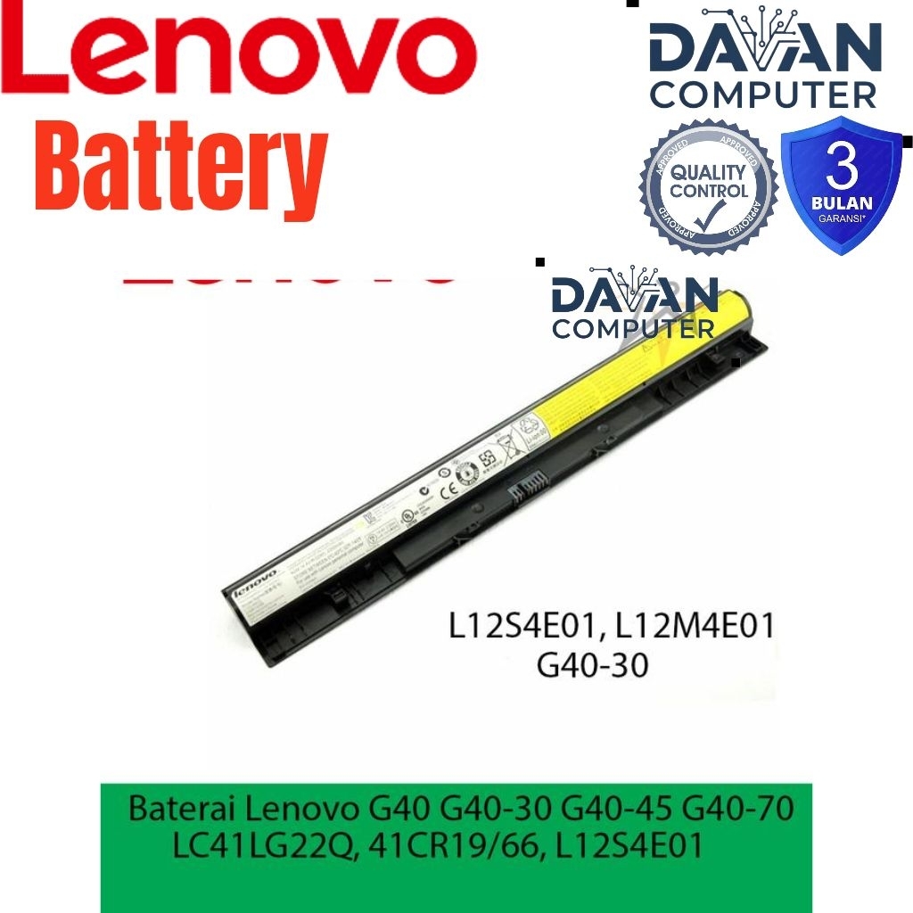 Baterai Laptop Lenovo ORIGINAL G40-30 G40-45 G40-70 G40-80 G50 G400S
