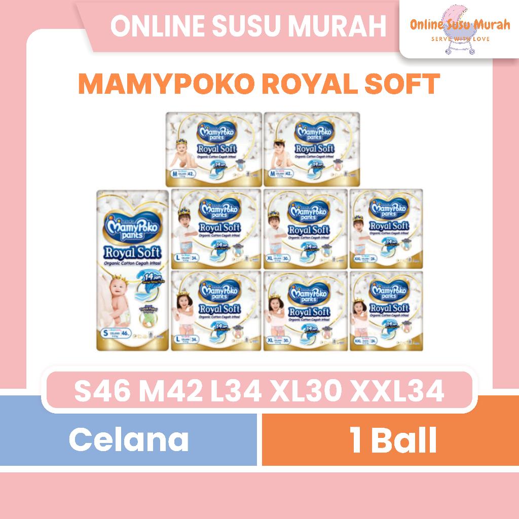 MAMYPOKO PANTS ROYAL SOFT S46 M42 L34 XL30 XXL24 BOYS GIRLS S46 M 42 L 34 XL 30 XXL 24 MAMYPOKO PPKS