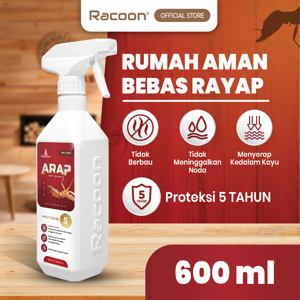 Racoon Obat Anti Rayap Spray ARAP 600 ml  / Racun Rayap Semprot Cair