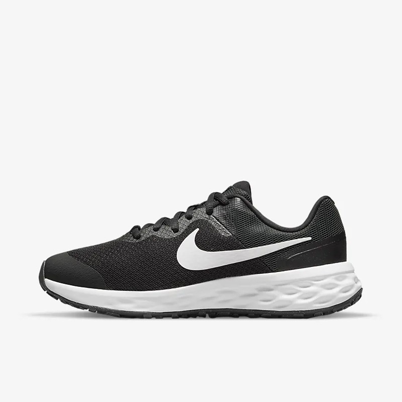 Nike Revolution 6 - Black-White - Sepatu lari running original Nike DD1096-003 - Size 39.5