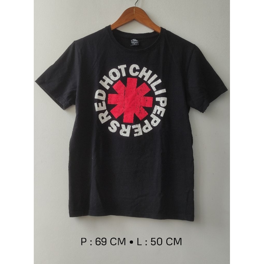 red hot chili peppers official merch tshirt baju kaos band rhcp preloved original size m laki peremp