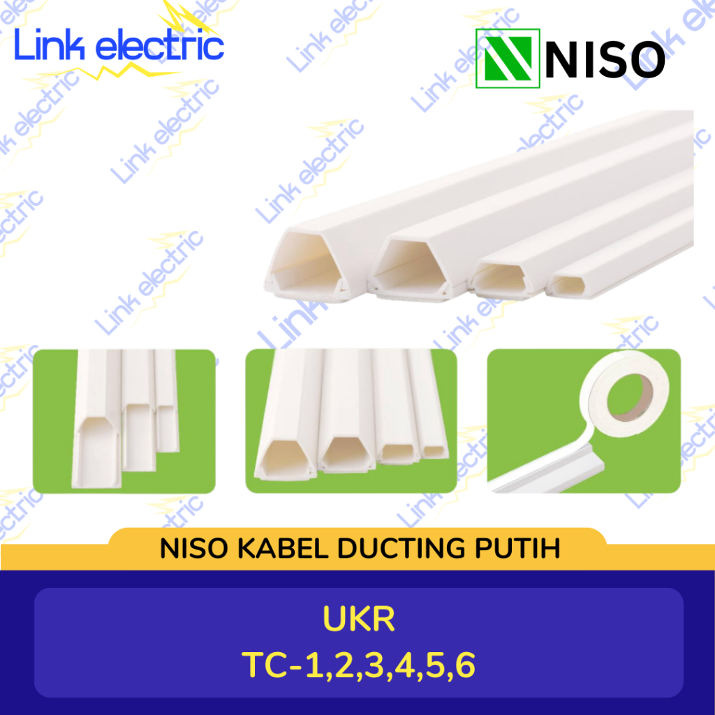 NISO Kabel Protektor TC 1-6 Ducting Lantai Oval Double Tape 1 Meter