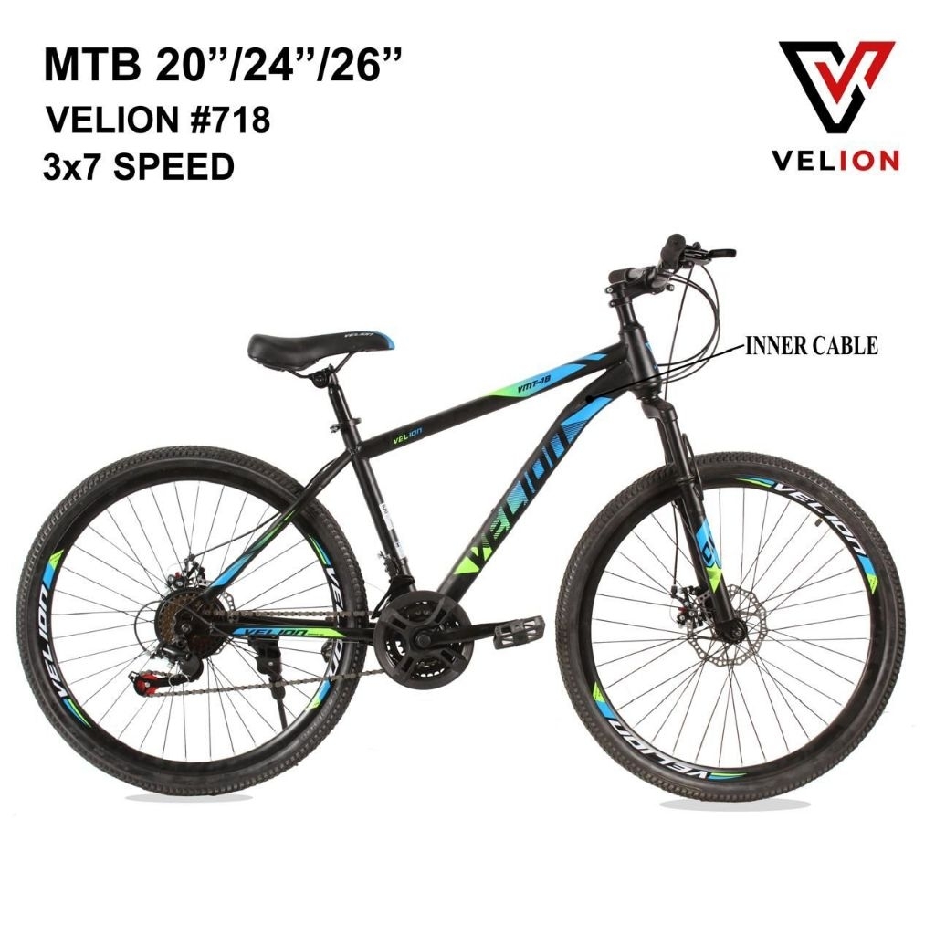 sepeda gunung / MTB 26" Velion 719 inner cable disk brake speed 21