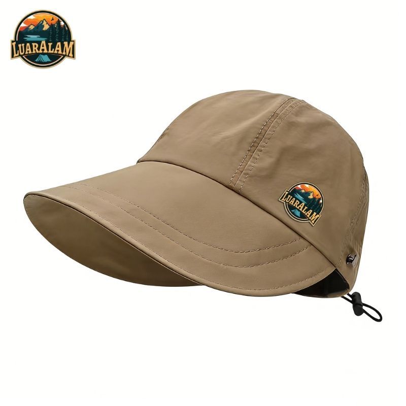 LUARALAM Topi Gunung Wanita Pria Anti UV UPF 50+ Lipat Portable Topi Memancing Outdoor Korea