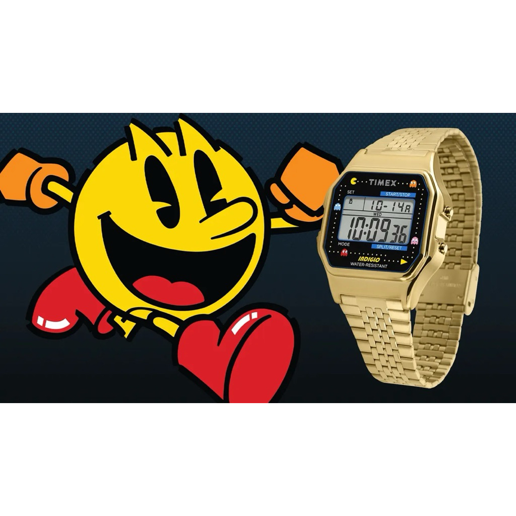 TIMEX T80 PAC-MAN TW2U31900 JAM TANGAN DIGITAL RANTAI UNISEX ( PRIA & WANITA )