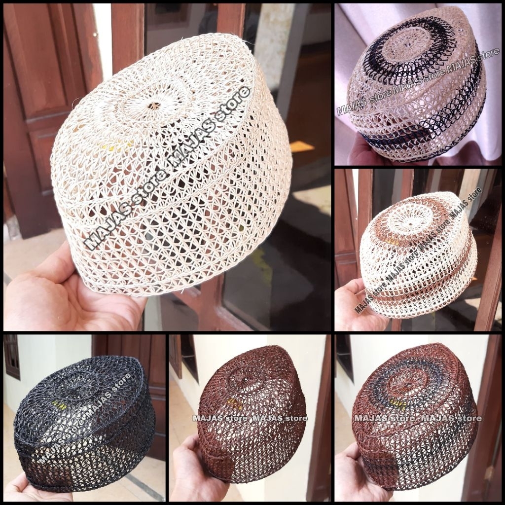 Peci Rotan Akar Jangang (MOTIF LENGKAP) Songkok Kopiah Kalimantan