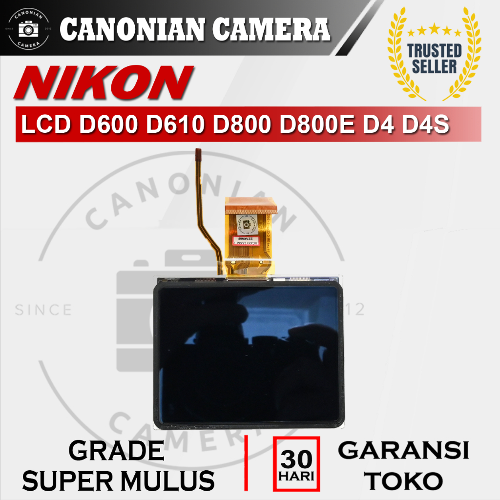 LCD Nikon D600 D610 D800 D800E D4 D4S Second Warna sedikit kuning