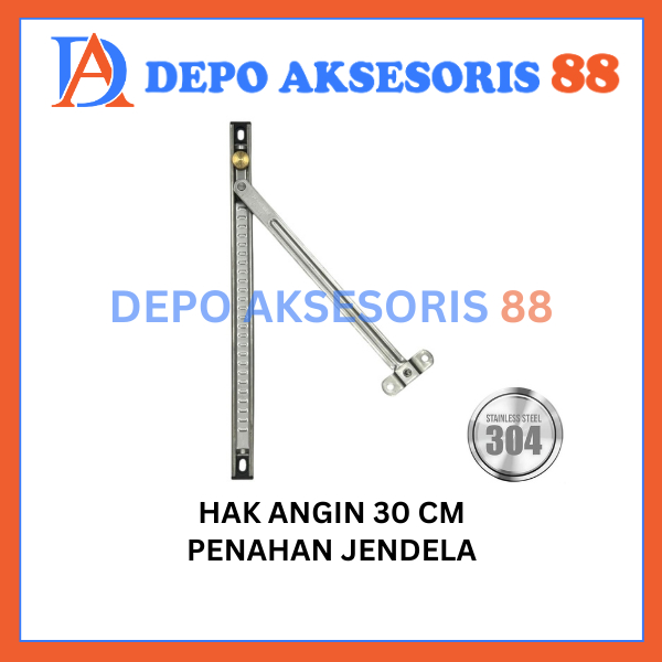 Hak Angin Penahan Jendela Alumunium - Stainless Steel 304