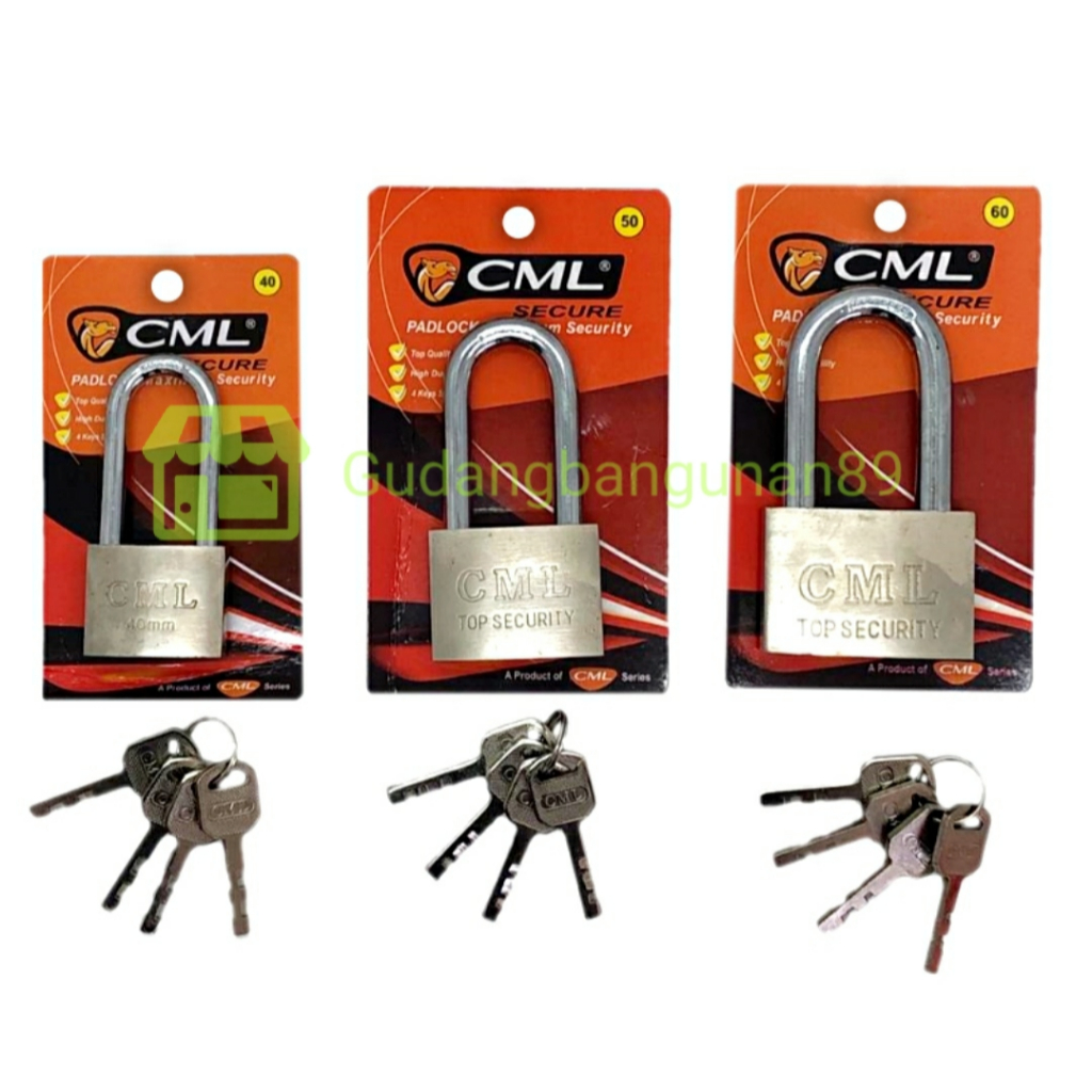 Gembok Satin Pintu Pagar Rumah Kantor Mobil Gudang 40 MM 50 MM 60 MM CML