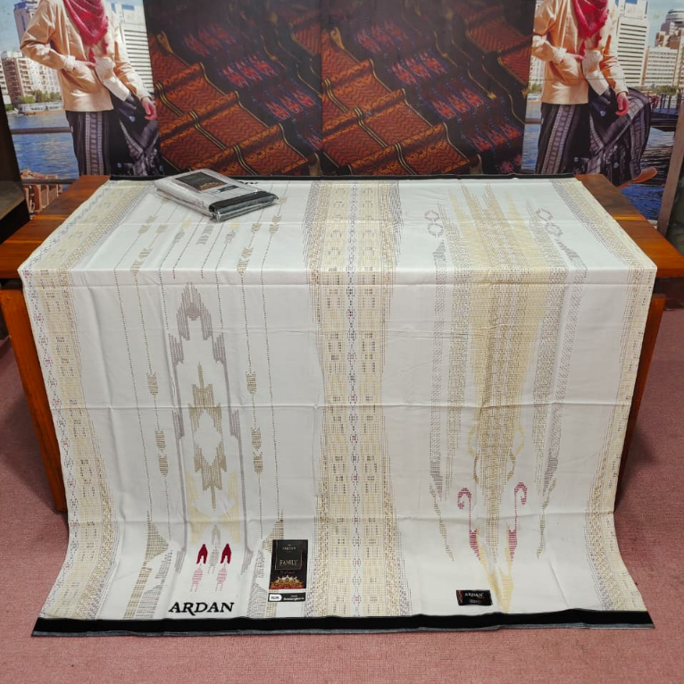 Sarung Ardan Family Terbaru Motif Mewah Original 100% COD ARDAN BRILLIANT PUTIH CERAH