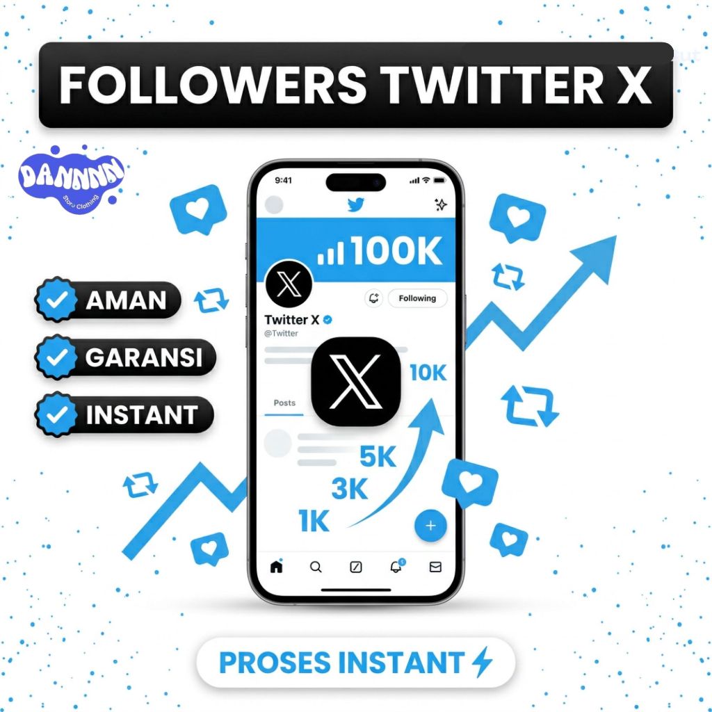 FOLLOWERS TWITTER X | Reetwets | Like | Views Pemanent Real Human & Global Non Drop