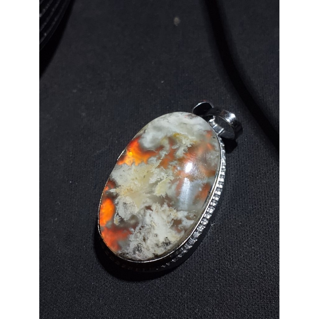 liontin kalimaya Karang doublet jarong