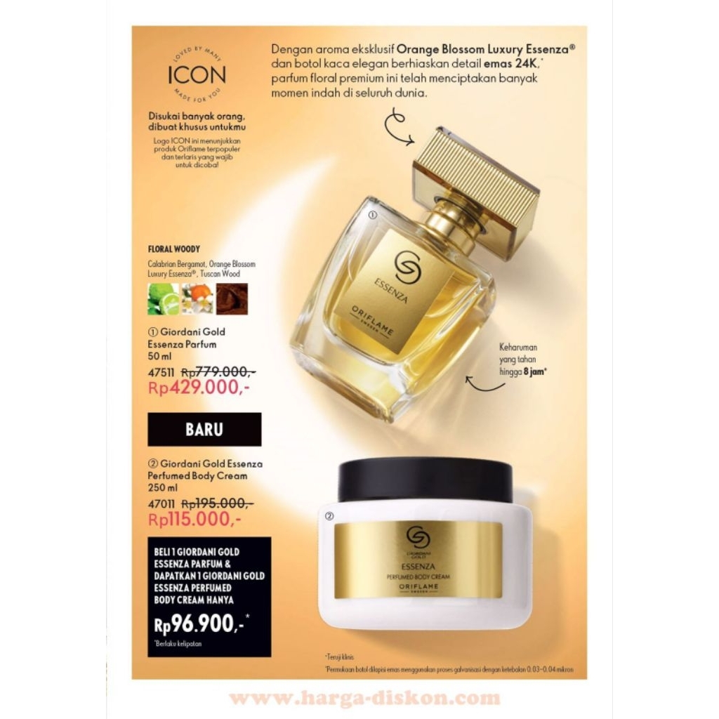 Parfum Giordani Gold essenza & body cream giordani gold essenza