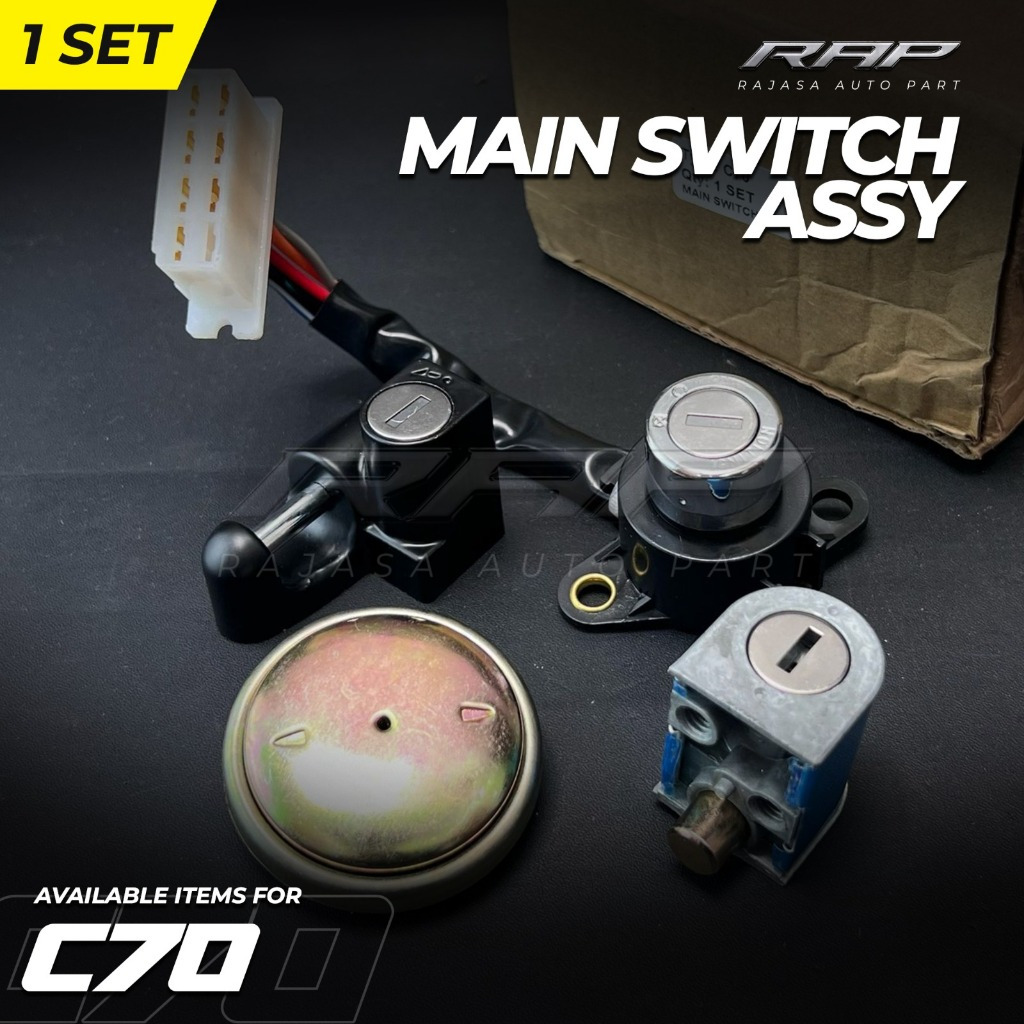 KUNCI KONTAK C70 BEKJUL SET PLUS KUNCI HELM C70 KUNCI JOK C70 IMPORT/KUNCI KONTAK SET C70 4 BAGIAN