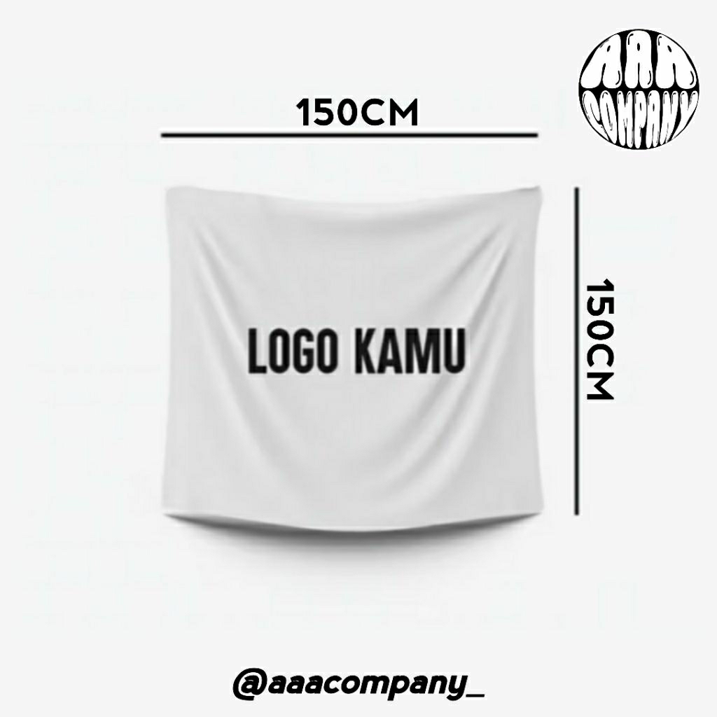 Bendera custom, Bendera Printing, Bendera Supporter Bebas design ukuran 150x150cm