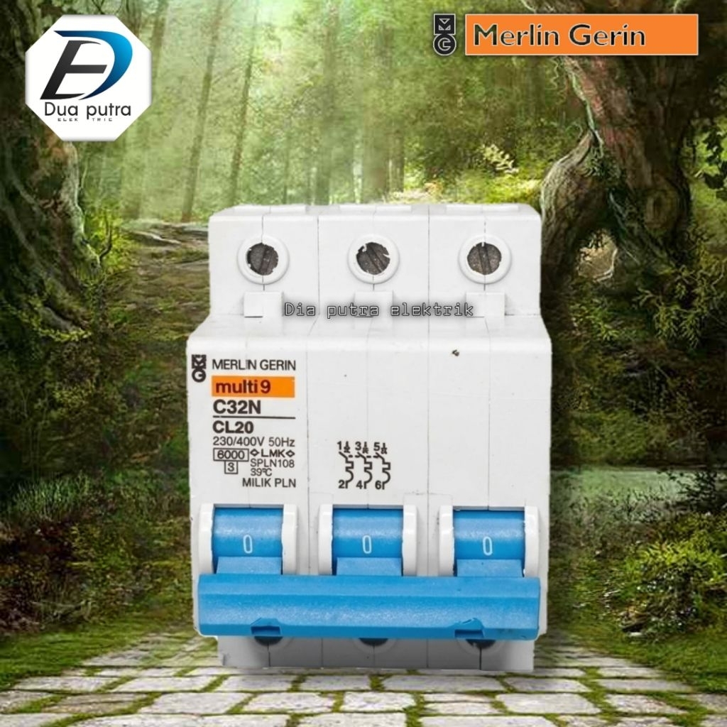 MCB PLN MERLIN GERIN 3Phase 6a 10a 16a 20a 25a 35a 50a Original