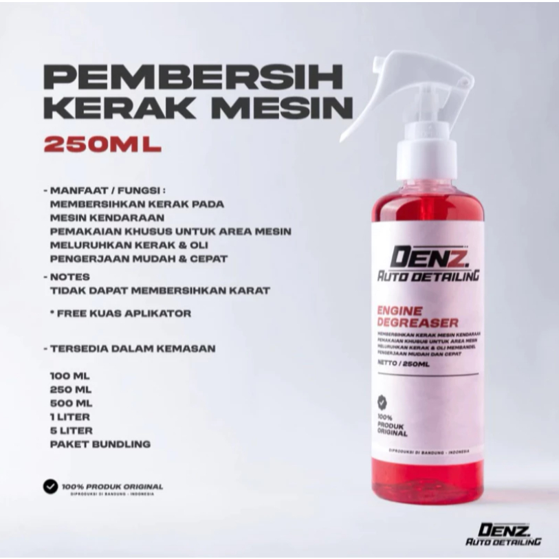 Denz Engine Degreaser 250ml-1L Spray Clean