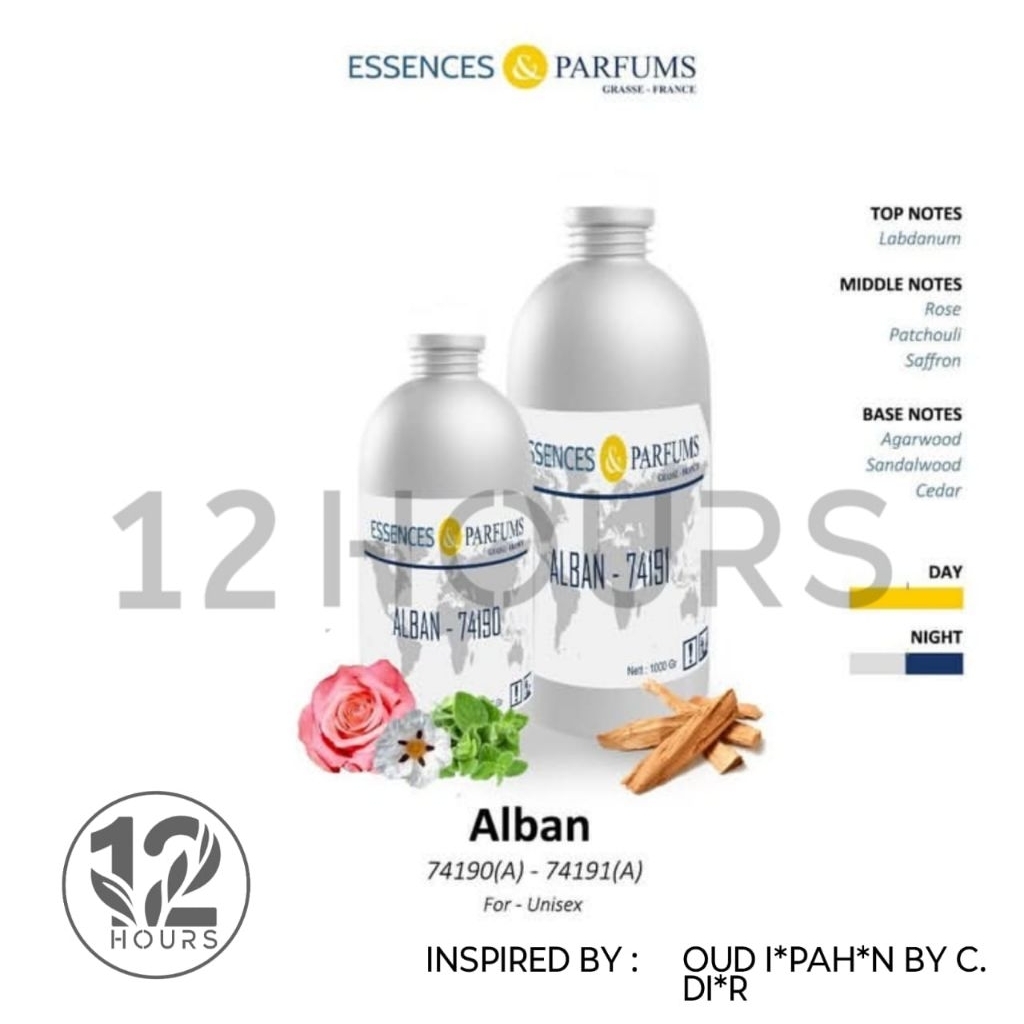 Bibit parfum Murni Essences&parfum " ALBAN " grade A  repack  50gr dan 100gr