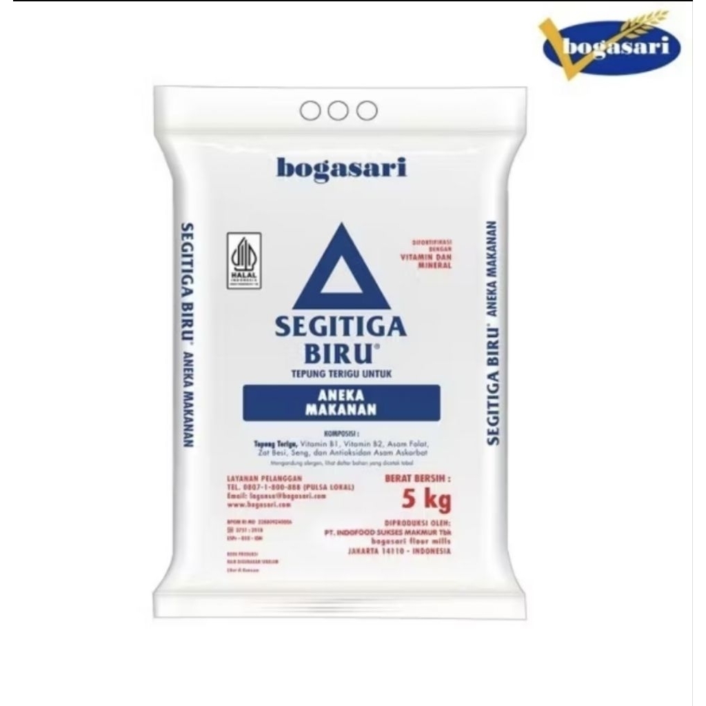 Segitiga Biru - Tepung Terigu Segitiga Biru 5 Kg Bag