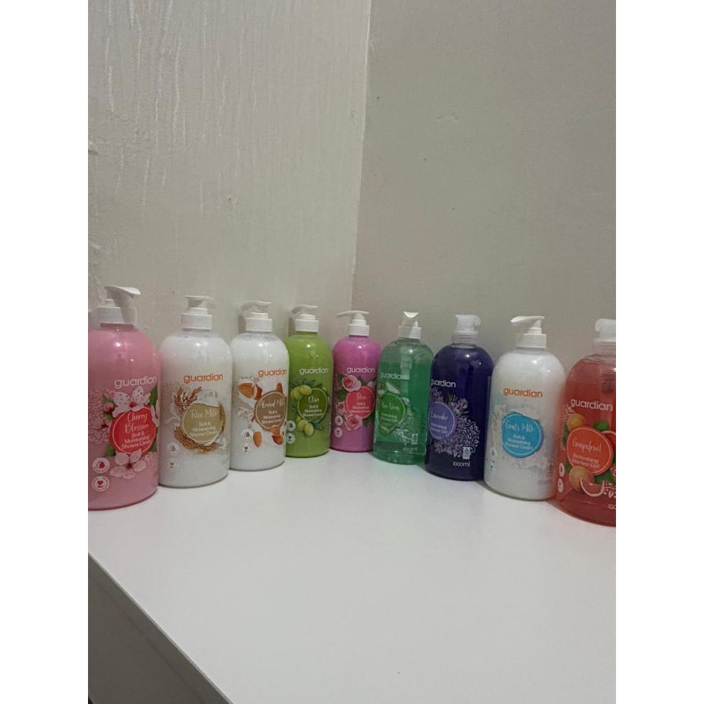 [CJR] GUARDIAN SOFT & MOISTURISING SHOWER CREAM & SHOWER GEL 1000ML SABUN GUARDIAN