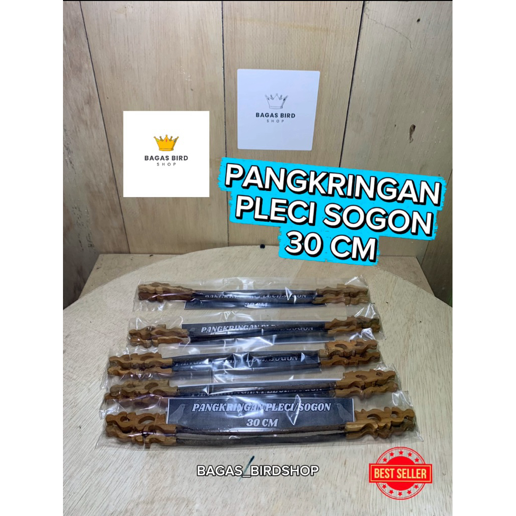 Tangkringan Asam Pleci 30 cm | Tenggeran Kayu Alami untuk Kandang Burung Pleci & Burung Kecil