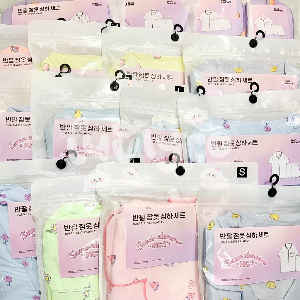 [ready stock] spao nct x sanrio characters short sleeve pajamas