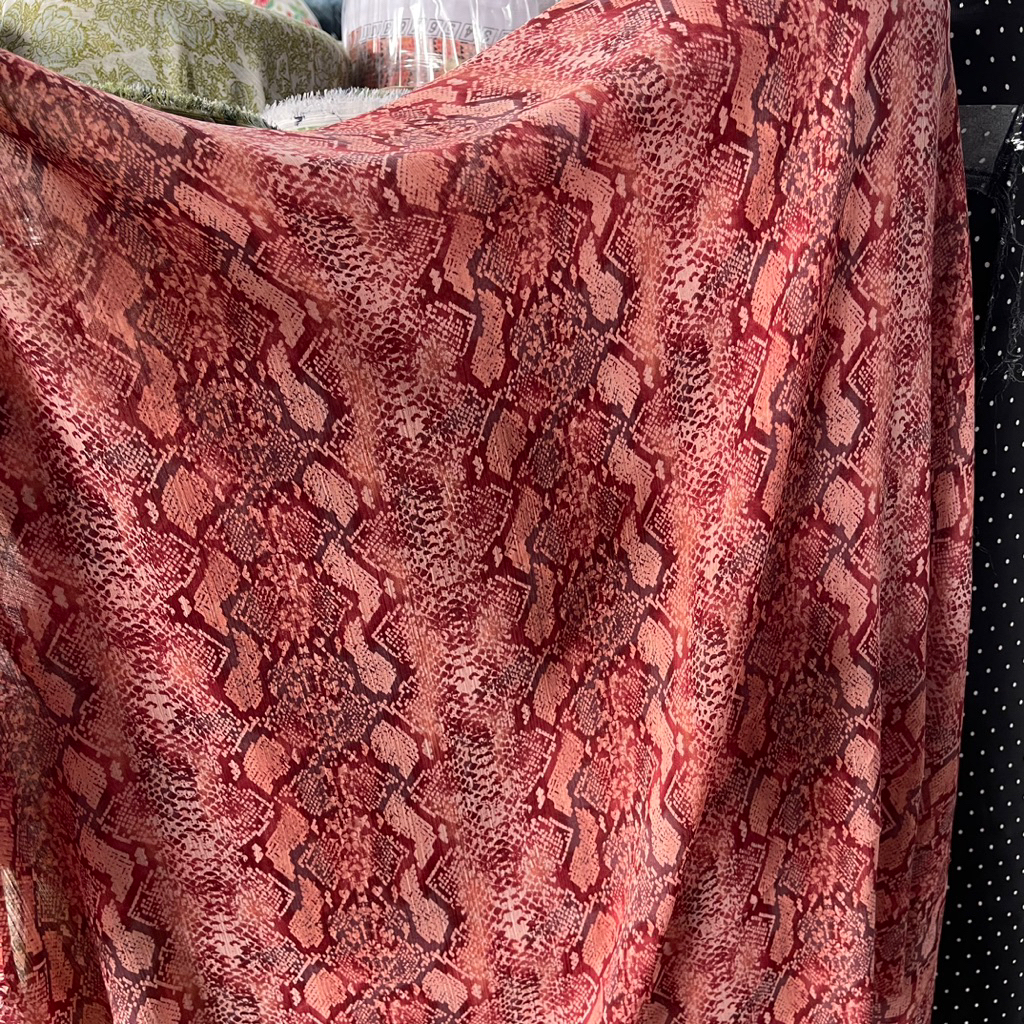 Kain Sifon Motif Snack ( JMC) - Kain Motif Ular - Kain Ular - Kain Sifon Animal