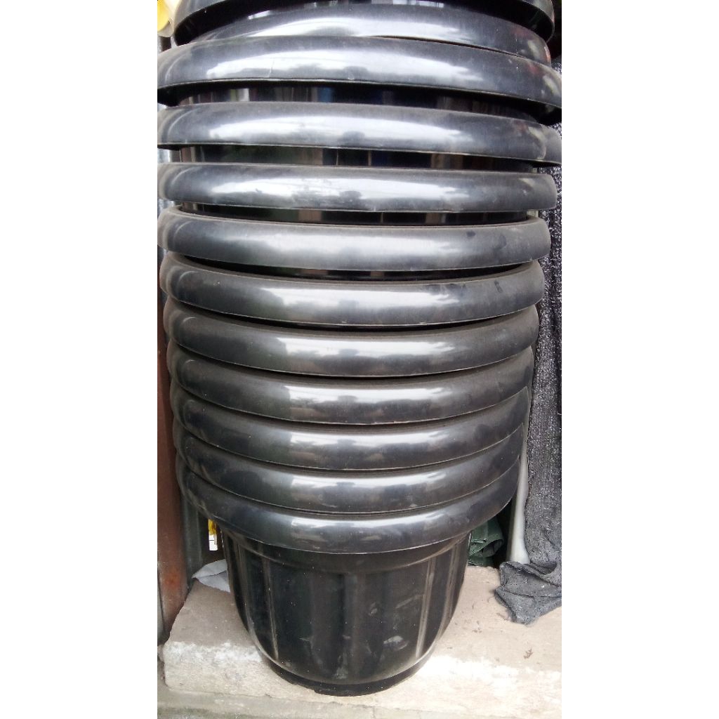 ( PAKET HEMAT ) 3 PCS POT PLASTIK UKURAN BESAR 50 CM ( 3 pcs pot )