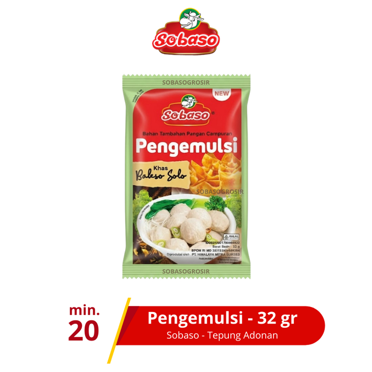 Tepung PENGEMULSI Khas Bakso SOLO Sobaso 32 gr