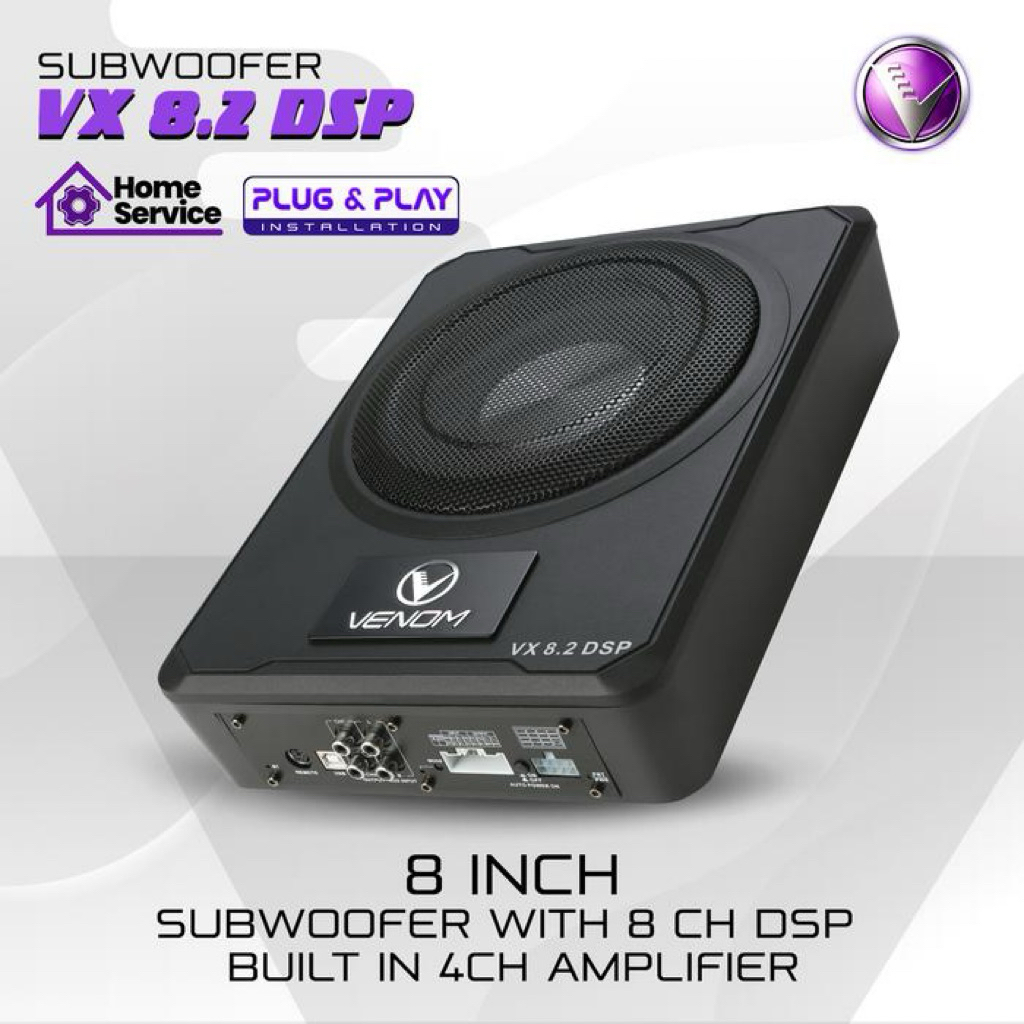 VENOM VX 8.2 DSP Subwoofer kolong jok mobil built in processor