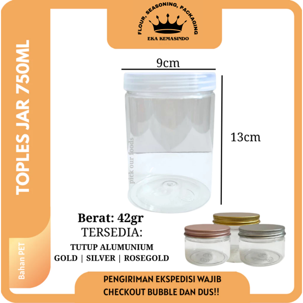 Toples Silinder 750ml| Toples Tabung 750ml | Toples Bening