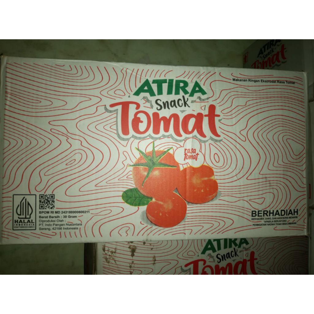 Chiki Atira Snack Tomat Chiki Berhadiah Camilan Ekstrudat 1 Dus