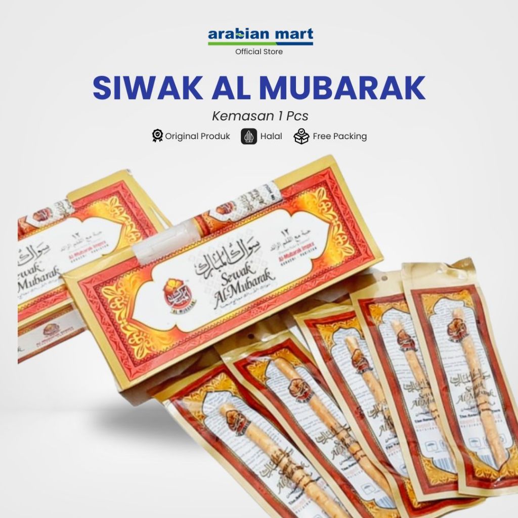 Siwak Miswak Al Mubarak dan Us Sunnah Kering Premium Untuk Menjaga Kesehatan Gigi