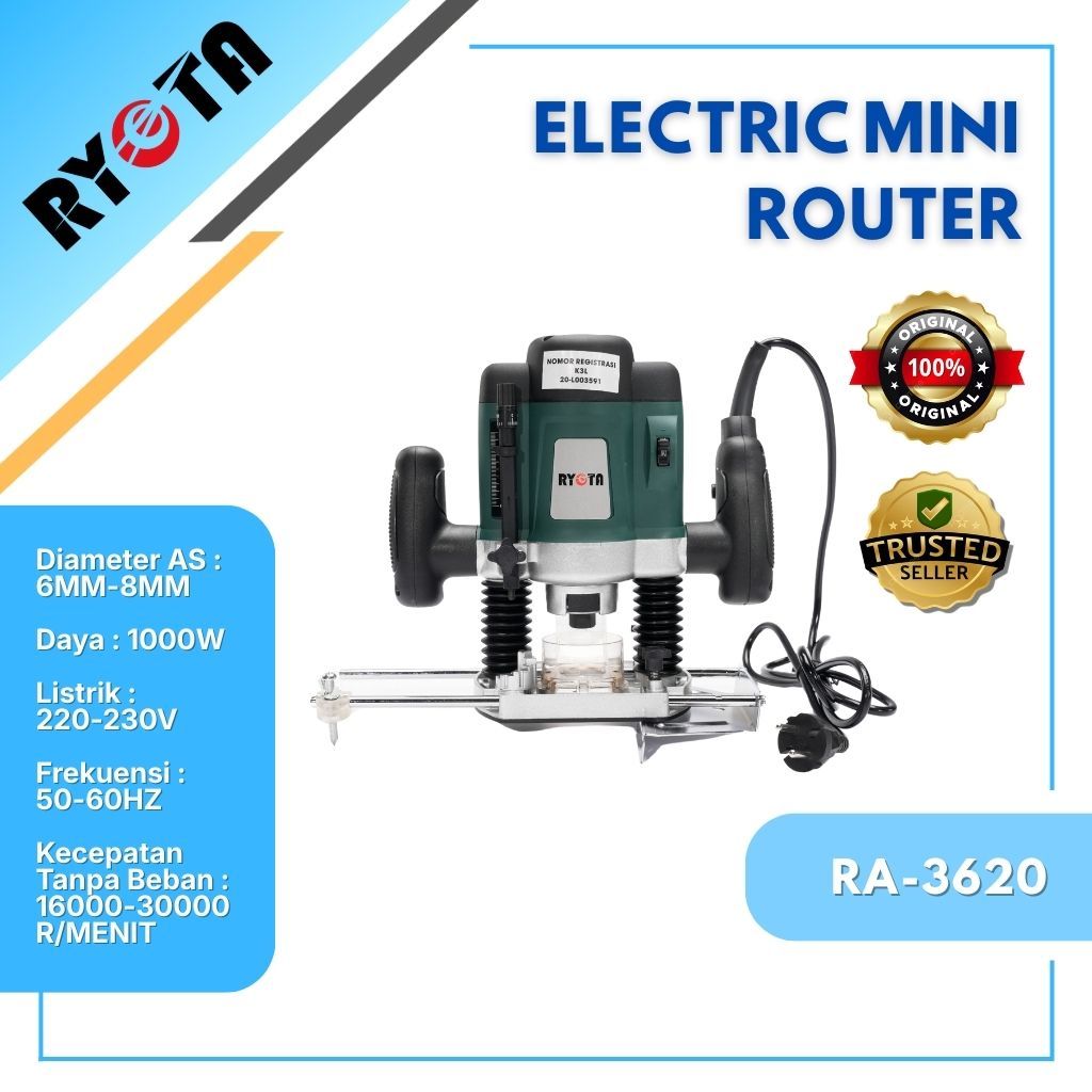 RYOTA PREMIUM RA-3620 ROUTER / MATA ROUTER BIT SET 12 PCS