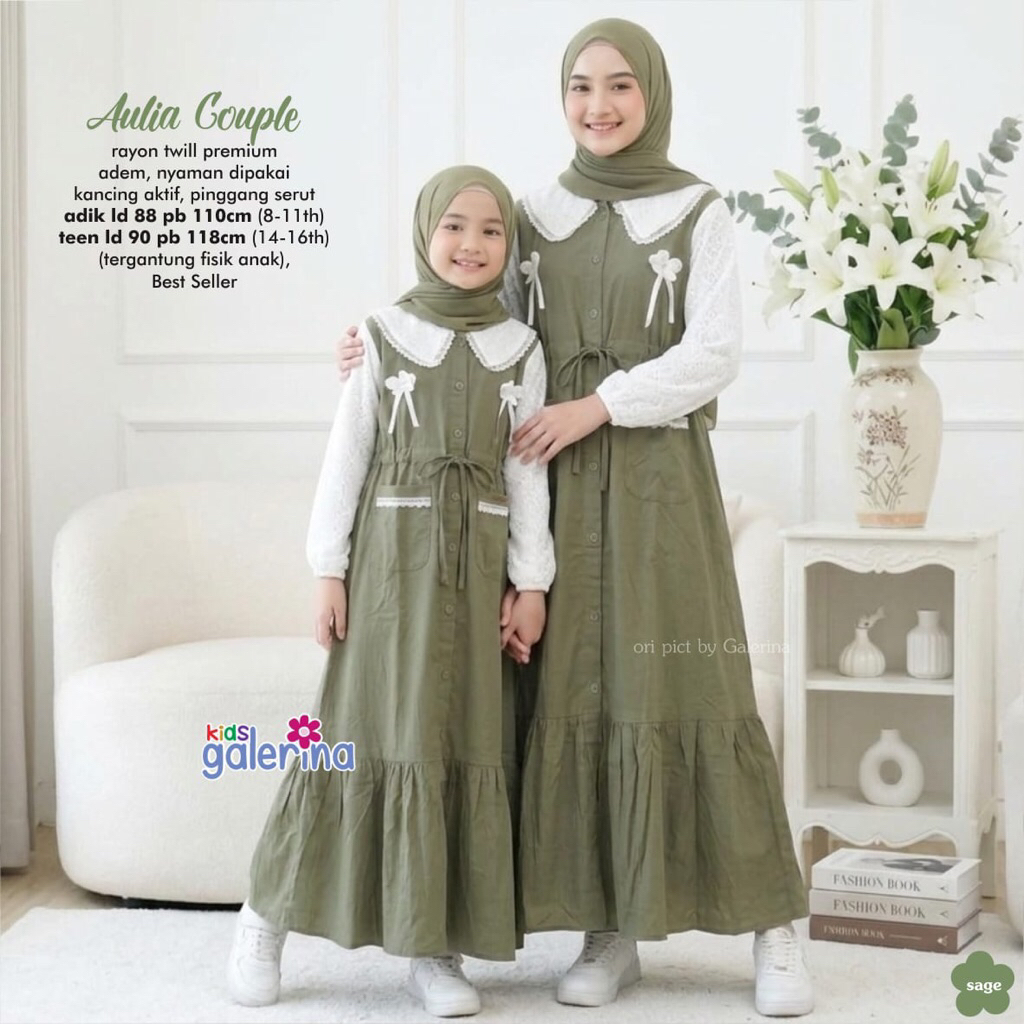 AULIA MAXY GAMIS ANAK COUPLE TERBARU TREND LEBARAN 2026
