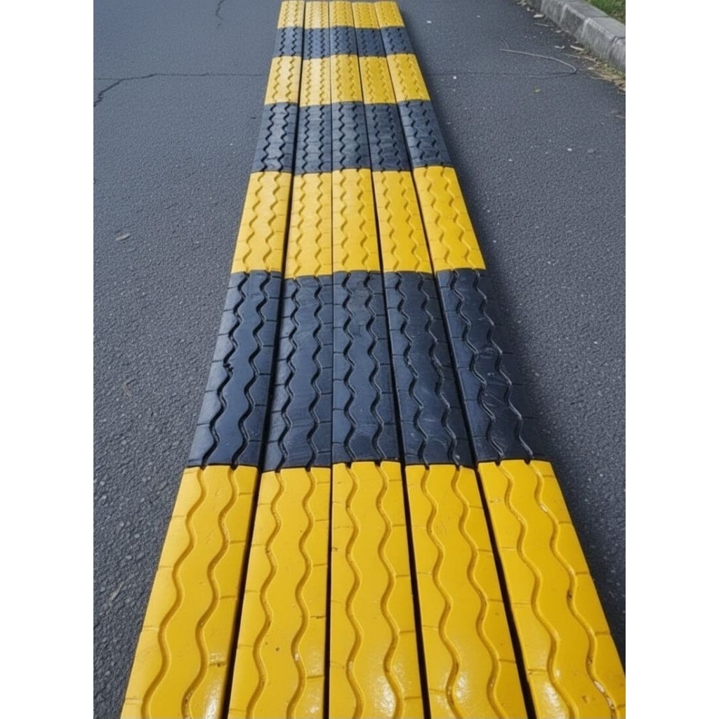 POLISI TIDUR KARET BAN 2 METER (SPEED BUMP)
