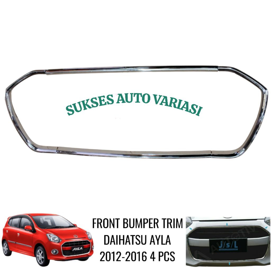 FRONT BUMPER TRIM/ LIST BUMPER DEPAN 4 PCS MOBIL AYLA