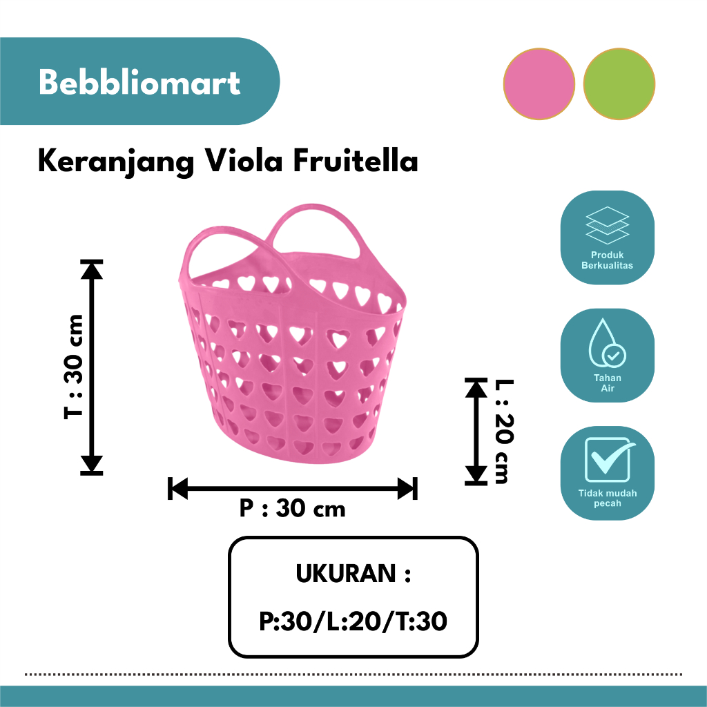Bebbliomart Keranjang Viola / Wadah Souvenir Hampers / Tas Belanja Mini