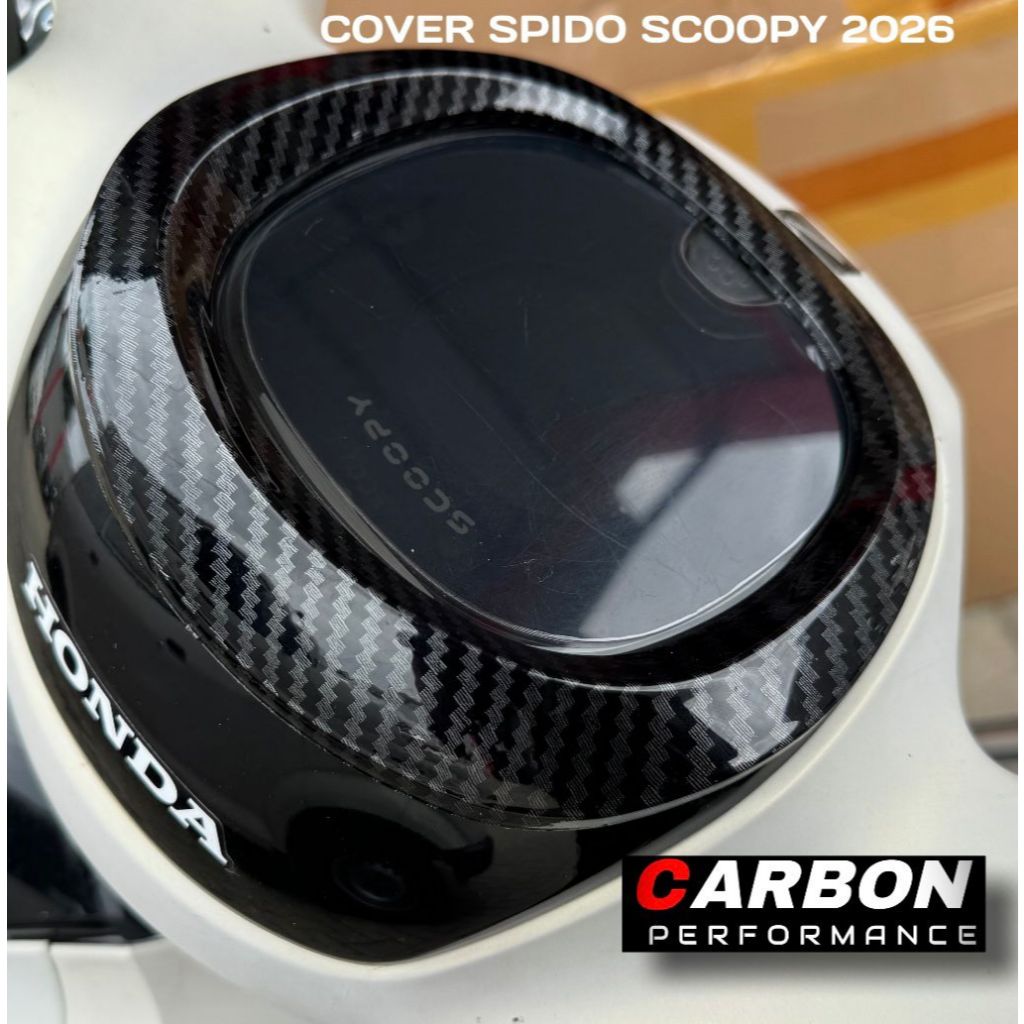 GARNIS SPEEDOMETER CARBON SCOOPY GEN 6 TAHUN 2025 - 2026 VARIASI SPIDO SCOOPY PRESTIGE TERBARU
