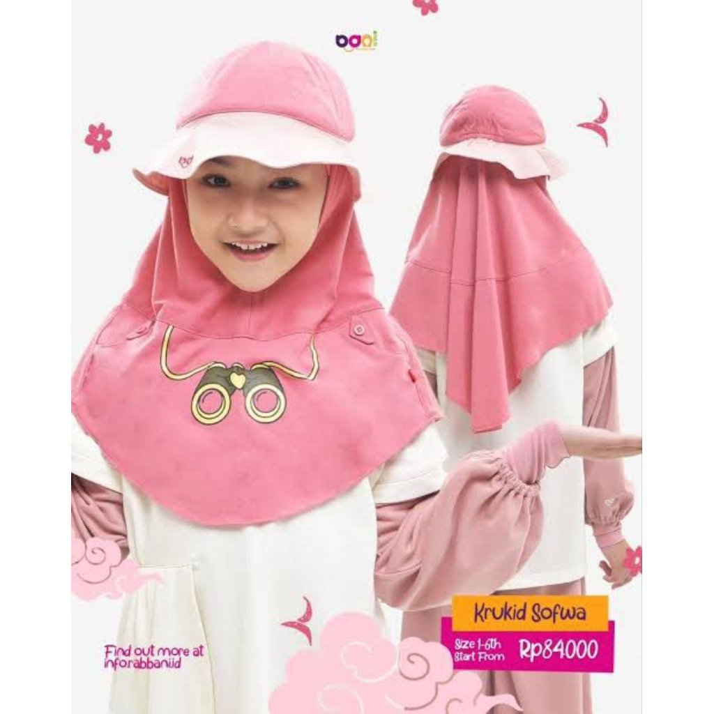Rabbani - Krukid Sofwa / Hijab anak / Krudung Kids / Rabbani Ori