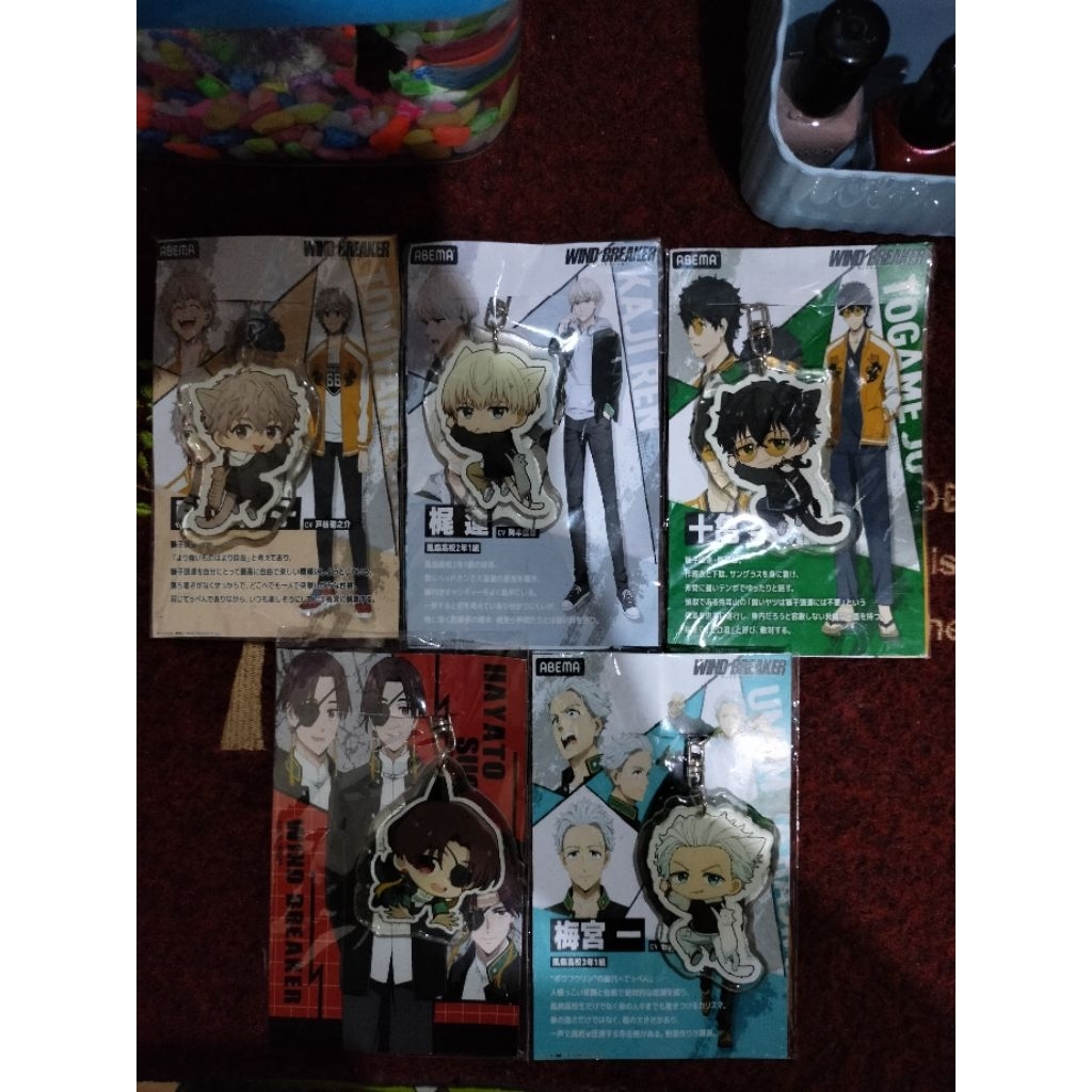 JUAL BUNDLE (FAN MADE) KEYCHAIN/GANCI ANIME WIND BREAKER, NARUTO, DEMON SLAYER(GRAMEDIA), JUJUTSU KA