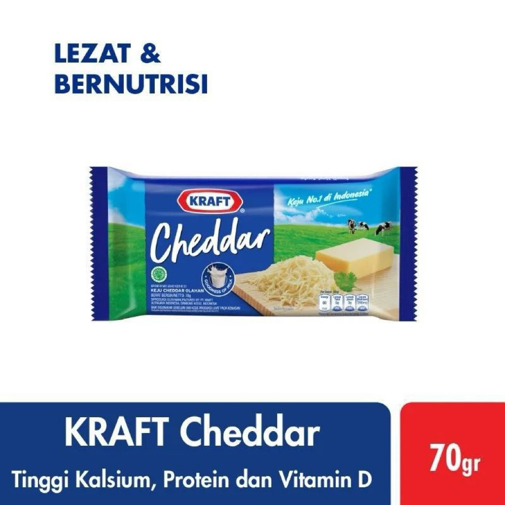 Keju Cheddar Kraft 70gr
