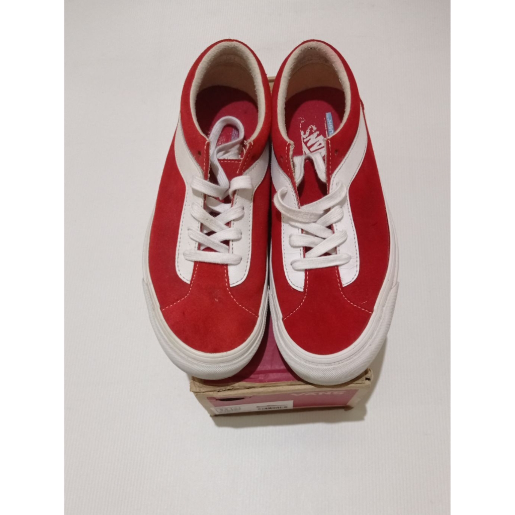 Sepatu Vans Bold Ni Racing Red Bahan Suede Original With Box By PT Navya Size 40,5/26Cm Second Origi