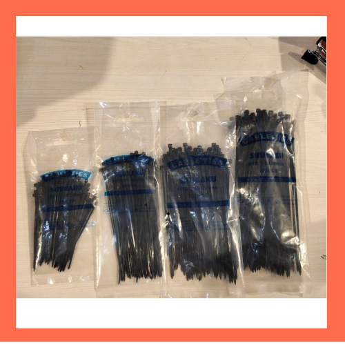 SHUKAKU Kabel ties hitam (isi 100pcs)