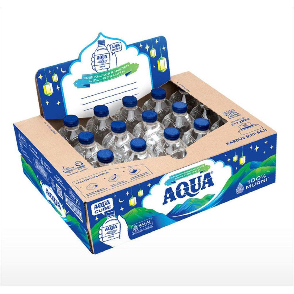 AQUA GEMOY 220 Ml / aqua mini 220 ml/ aqua kecil 220 ml isi 24 pcs 1 kardus
